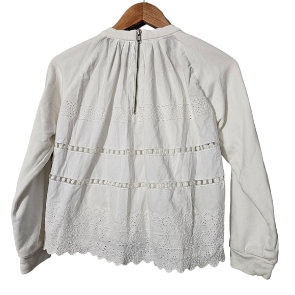 Sea New York White Ruffle Terry Cloth Sweatshirt - Picture 8 of 12